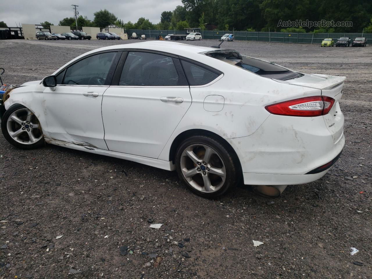 2015 Ford Fusion Se White vin: 3FA6P0H71FR177808