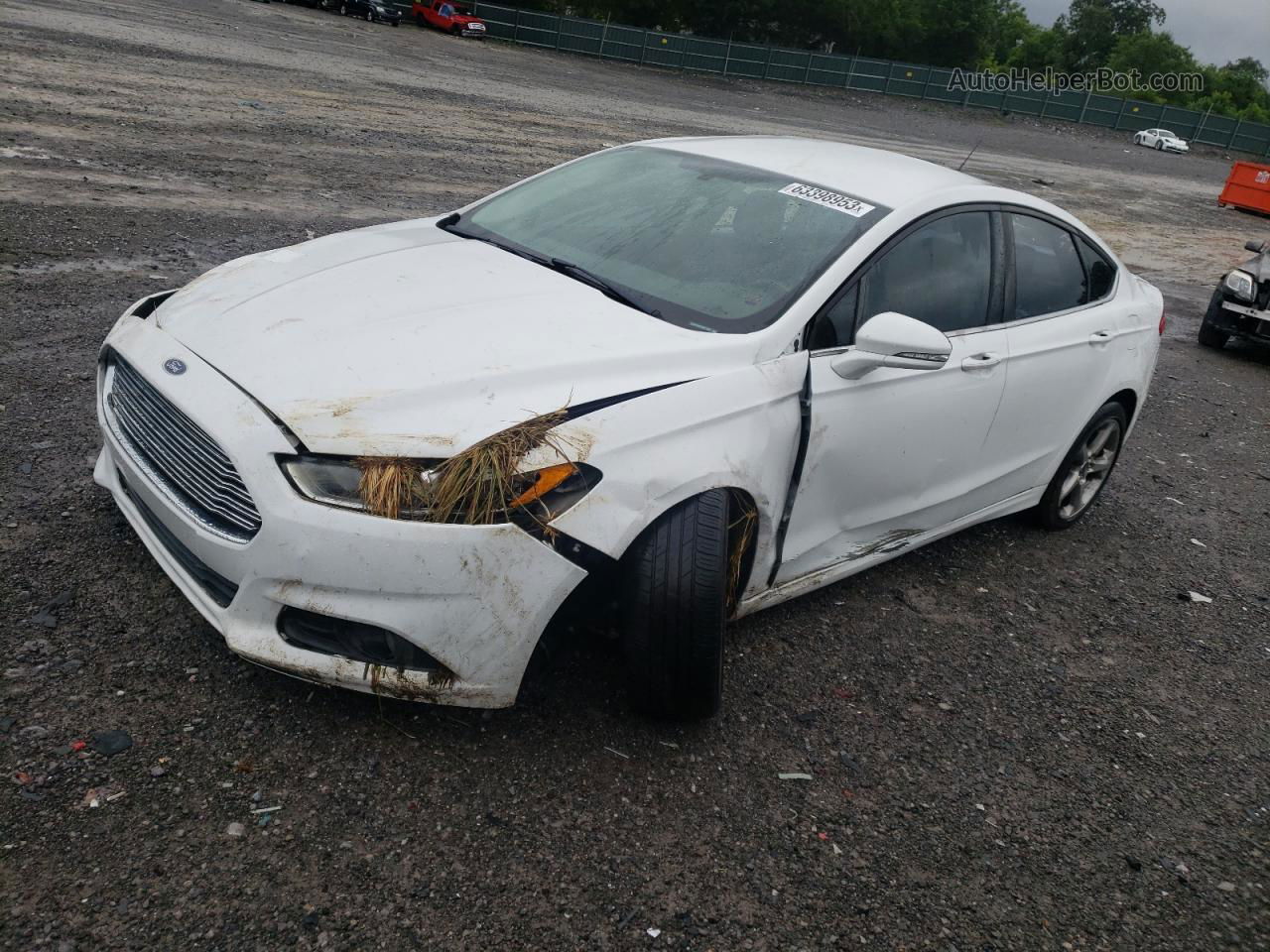 2015 Ford Fusion Se White vin: 3FA6P0H71FR177808