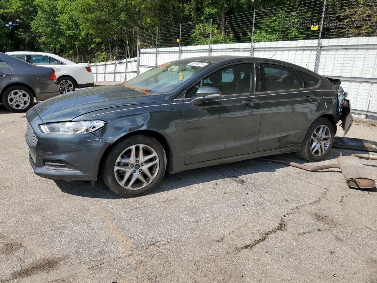 2015 Ford Fusion Se Gray vin: 3FA6P0H71FR189084