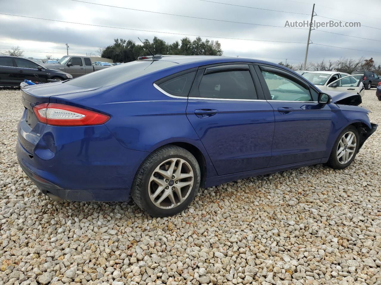 2015 Ford Fusion Se Синий vin: 3FA6P0H71FR306324