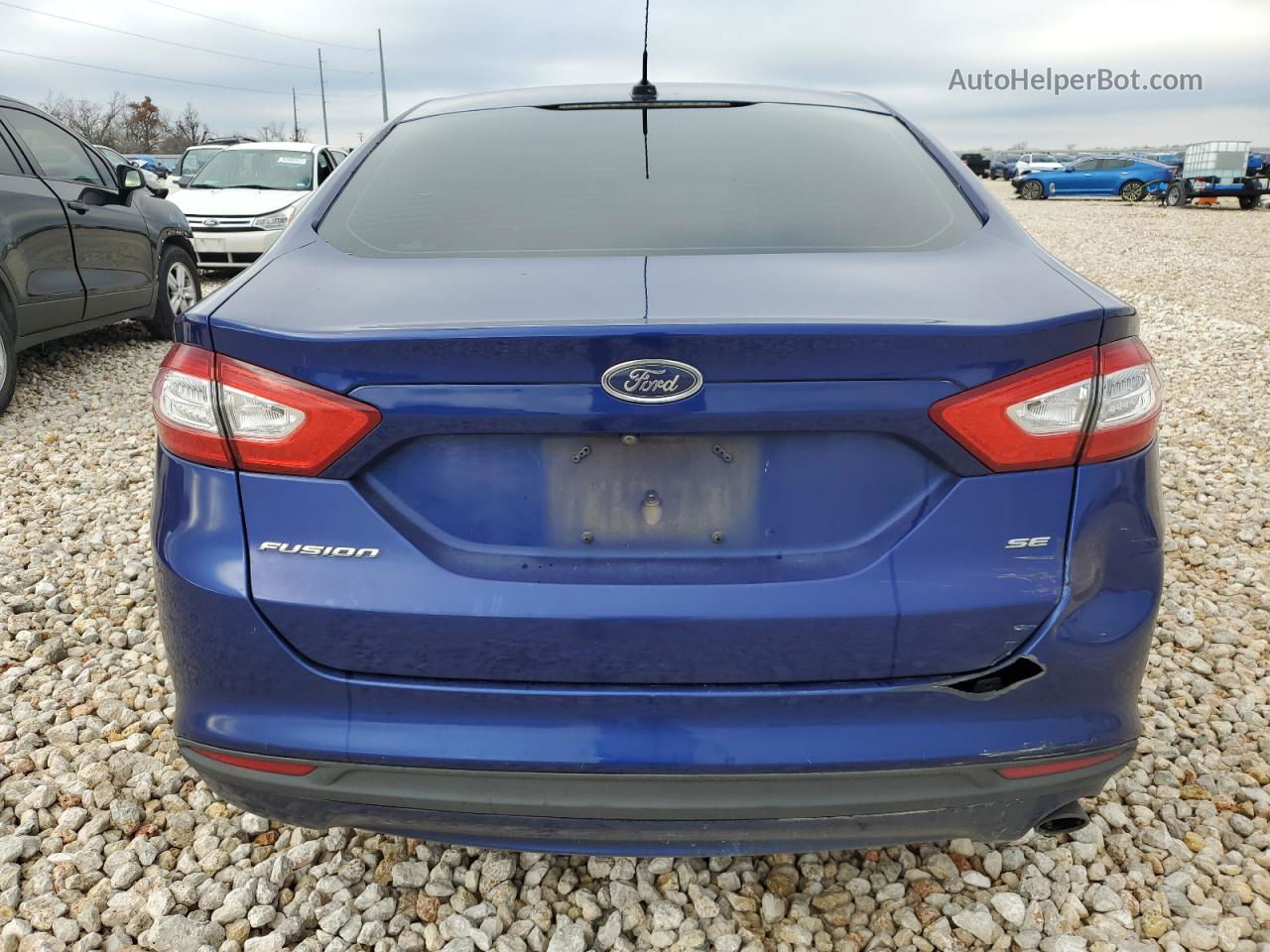 2015 Ford Fusion Se Синий vin: 3FA6P0H71FR306324