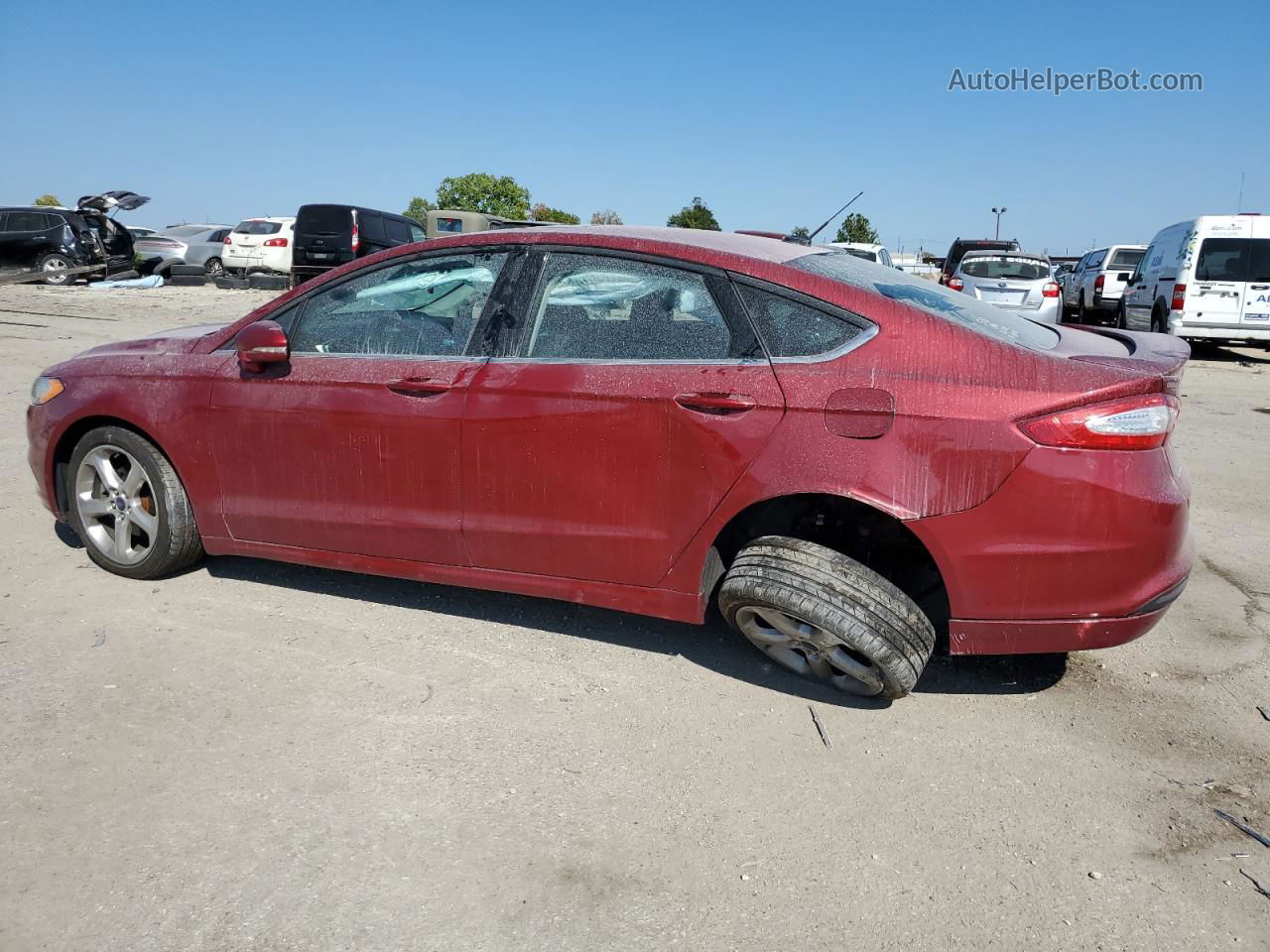 2016 Ford Fusion Se Red vin: 3FA6P0H71GR104309