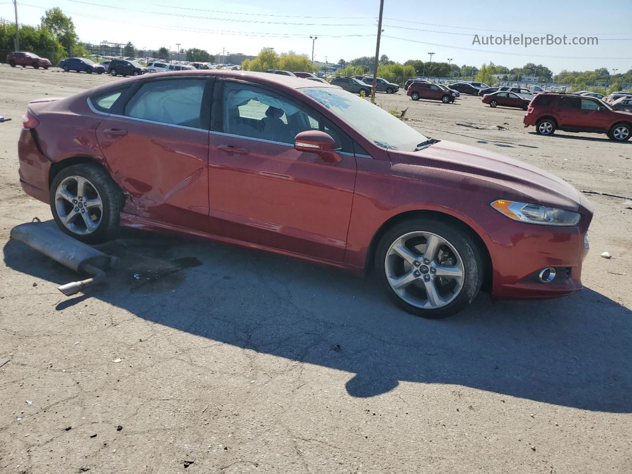 2016 Ford Fusion Se Red vin: 3FA6P0H71GR104309