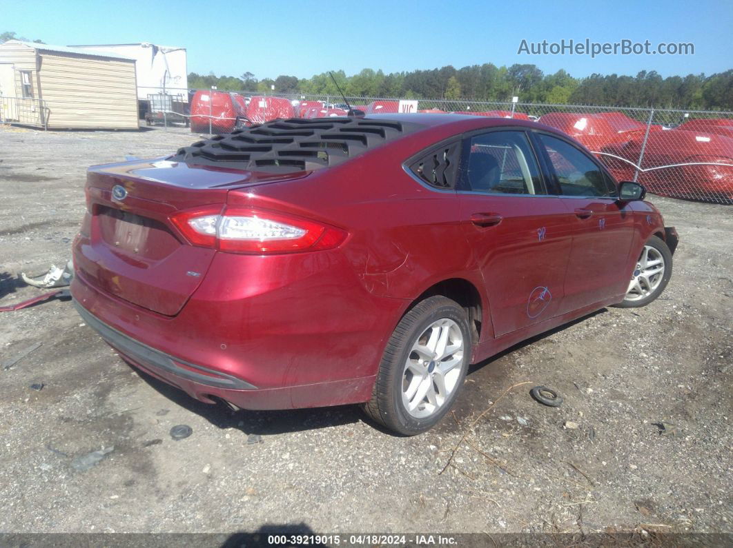 2016 Ford Fusion Se Red vin: 3FA6P0H71GR121188