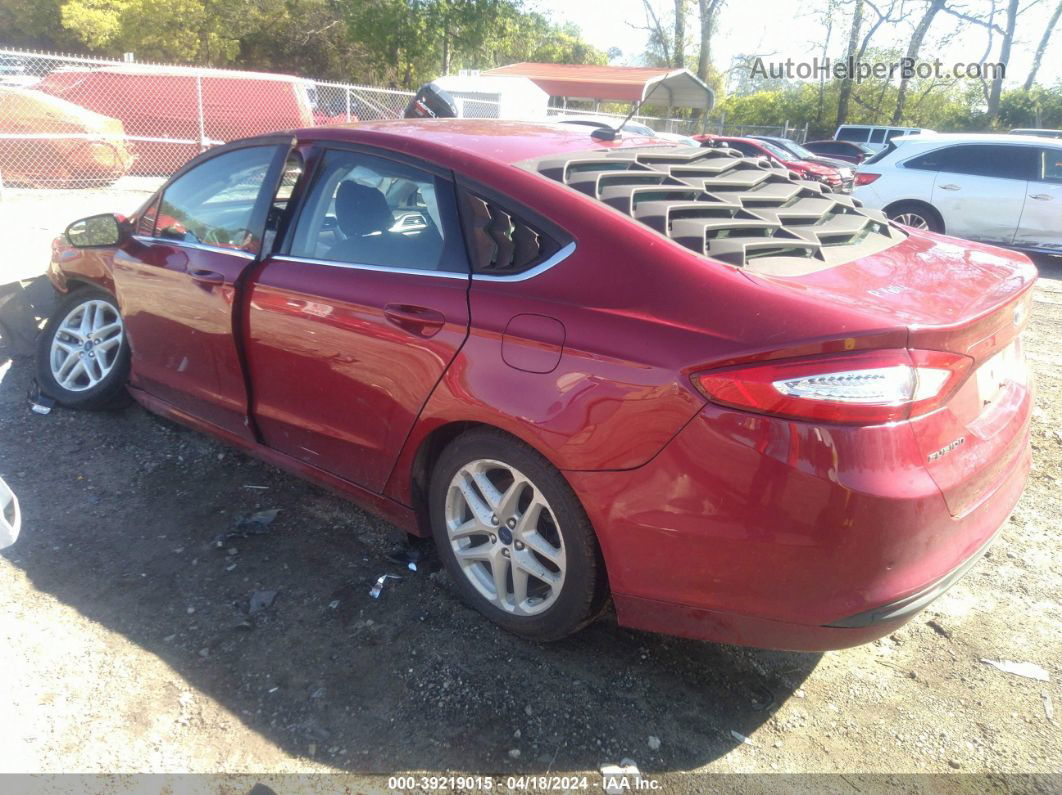 2016 Ford Fusion Se Red vin: 3FA6P0H71GR121188