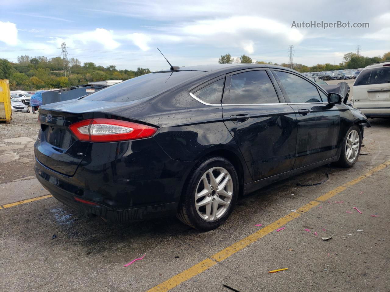 2016 Ford Fusion Se Черный vin: 3FA6P0H71GR228354