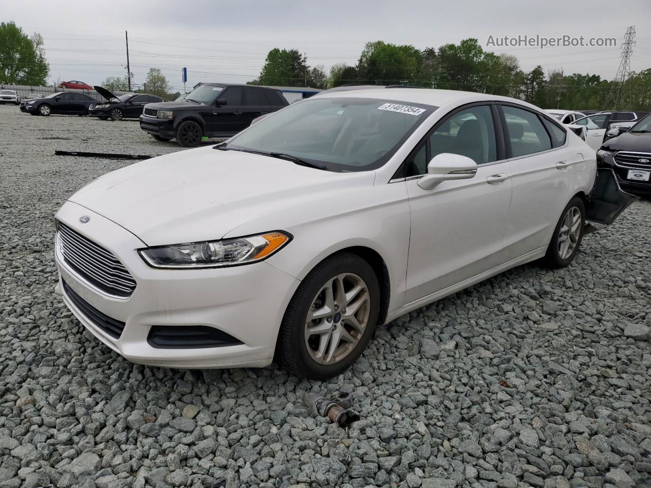 2016 Ford Fusion Se White vin: 3FA6P0H71GR236728