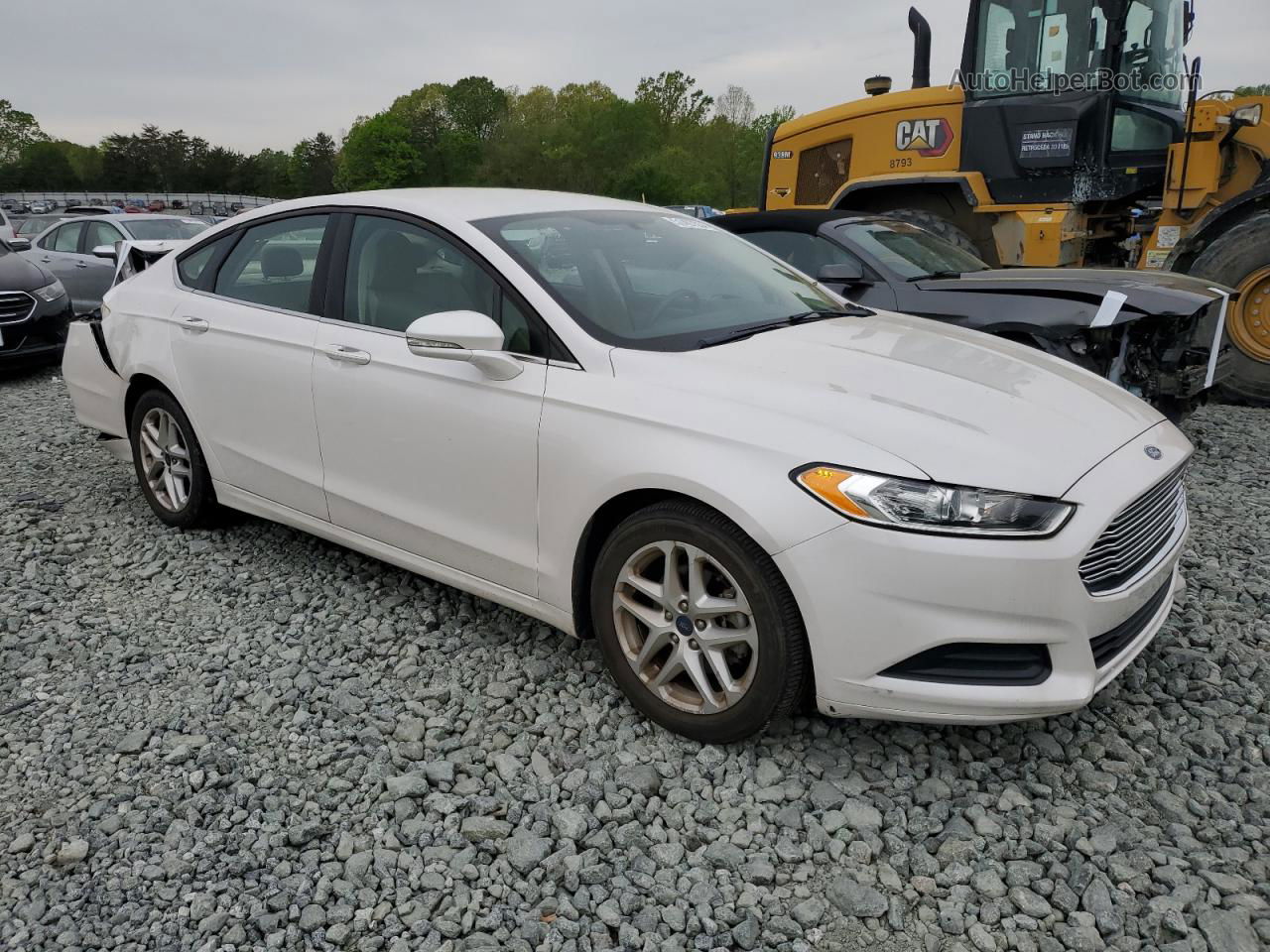 2016 Ford Fusion Se White vin: 3FA6P0H71GR236728