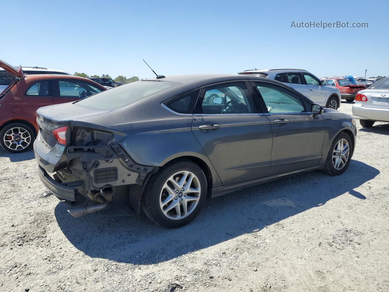 2016 Ford Fusion Se Gray vin: 3FA6P0H71GR291437