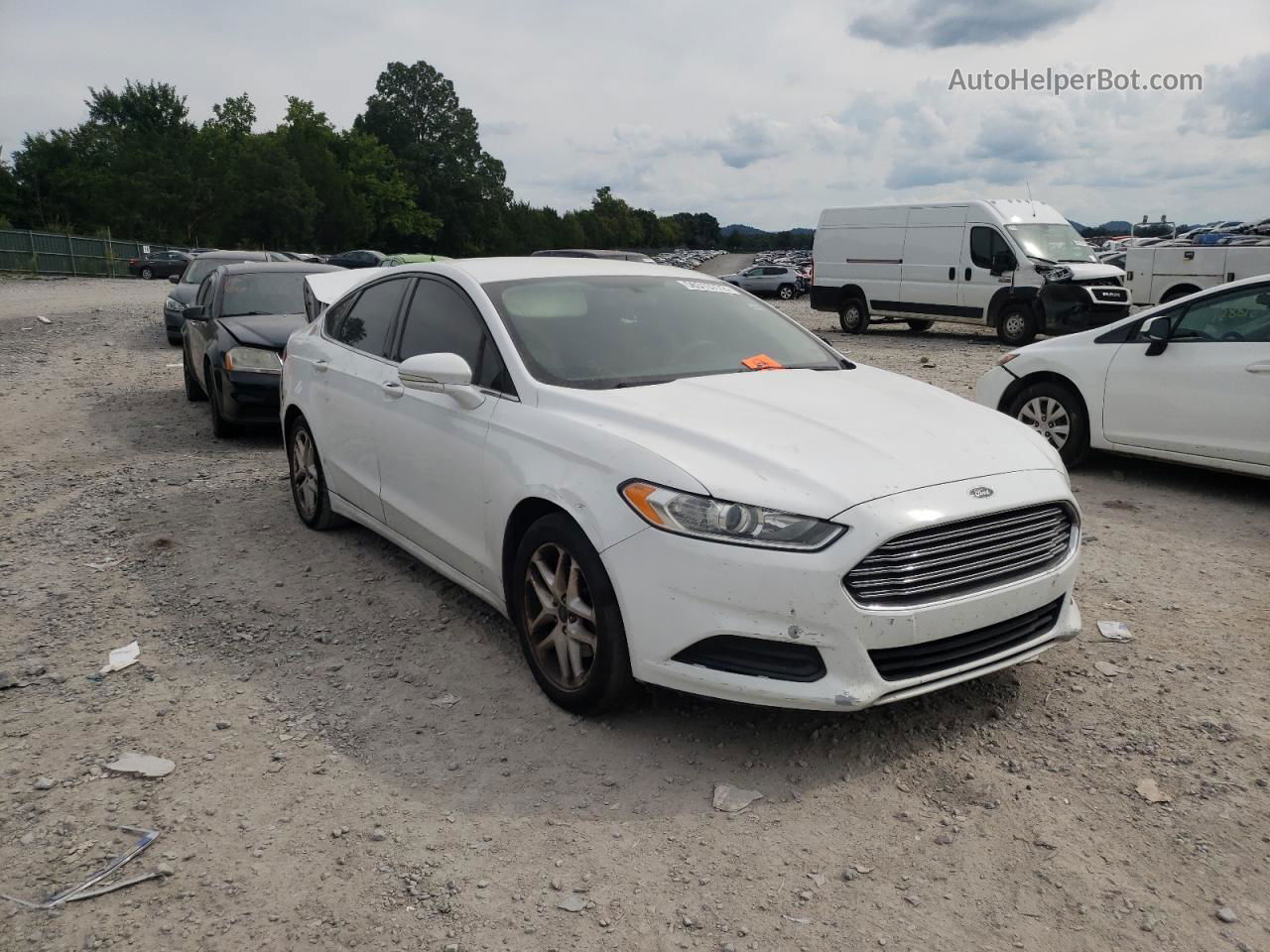 2016 Ford Fusion Se White vin: 3FA6P0H71GR318653