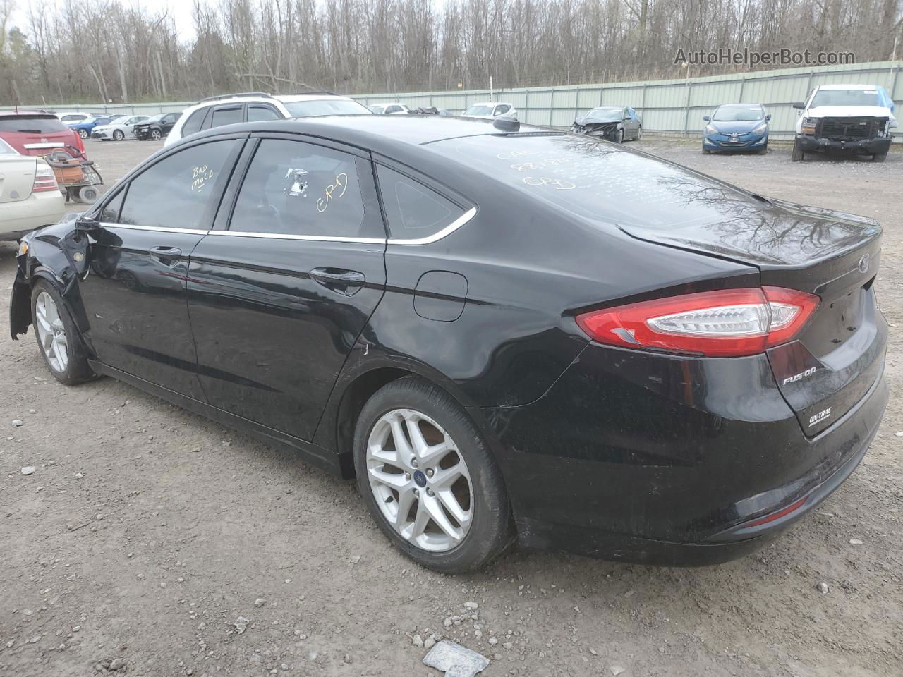 2016 Ford Fusion Se Black vin: 3FA6P0H71GR345965