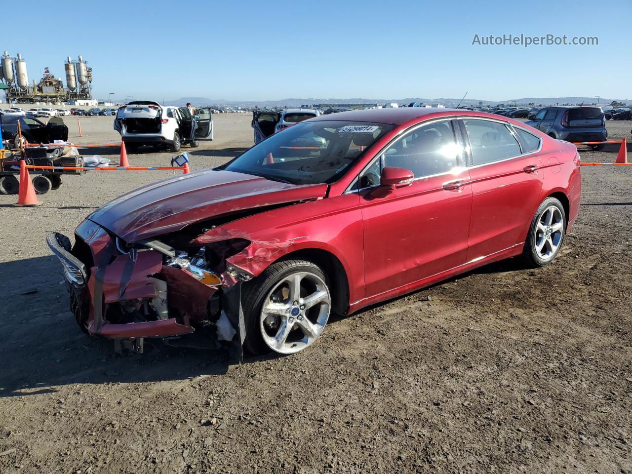 2016 Ford Fusion Se Красный vin: 3FA6P0H71GR396933