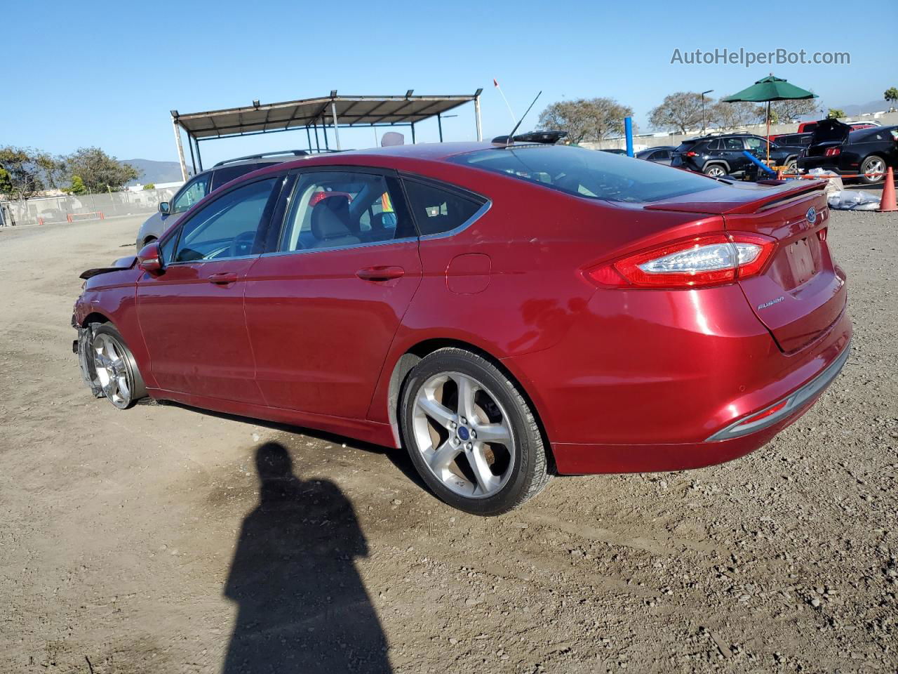 2016 Ford Fusion Se Red vin: 3FA6P0H71GR396933