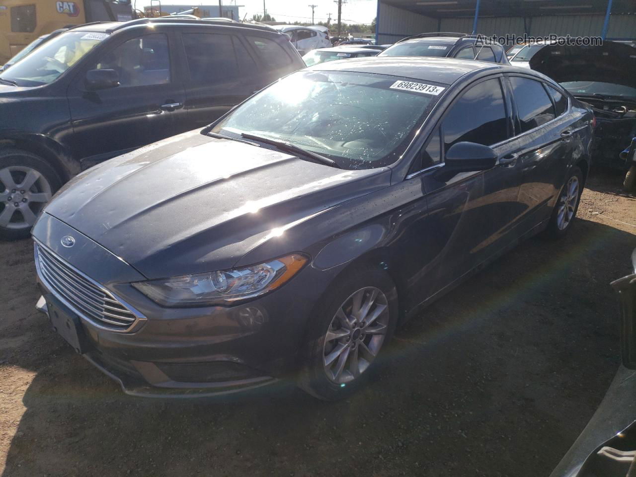 2017 Ford Fusion Se Gray vin: 3FA6P0H71HR168285