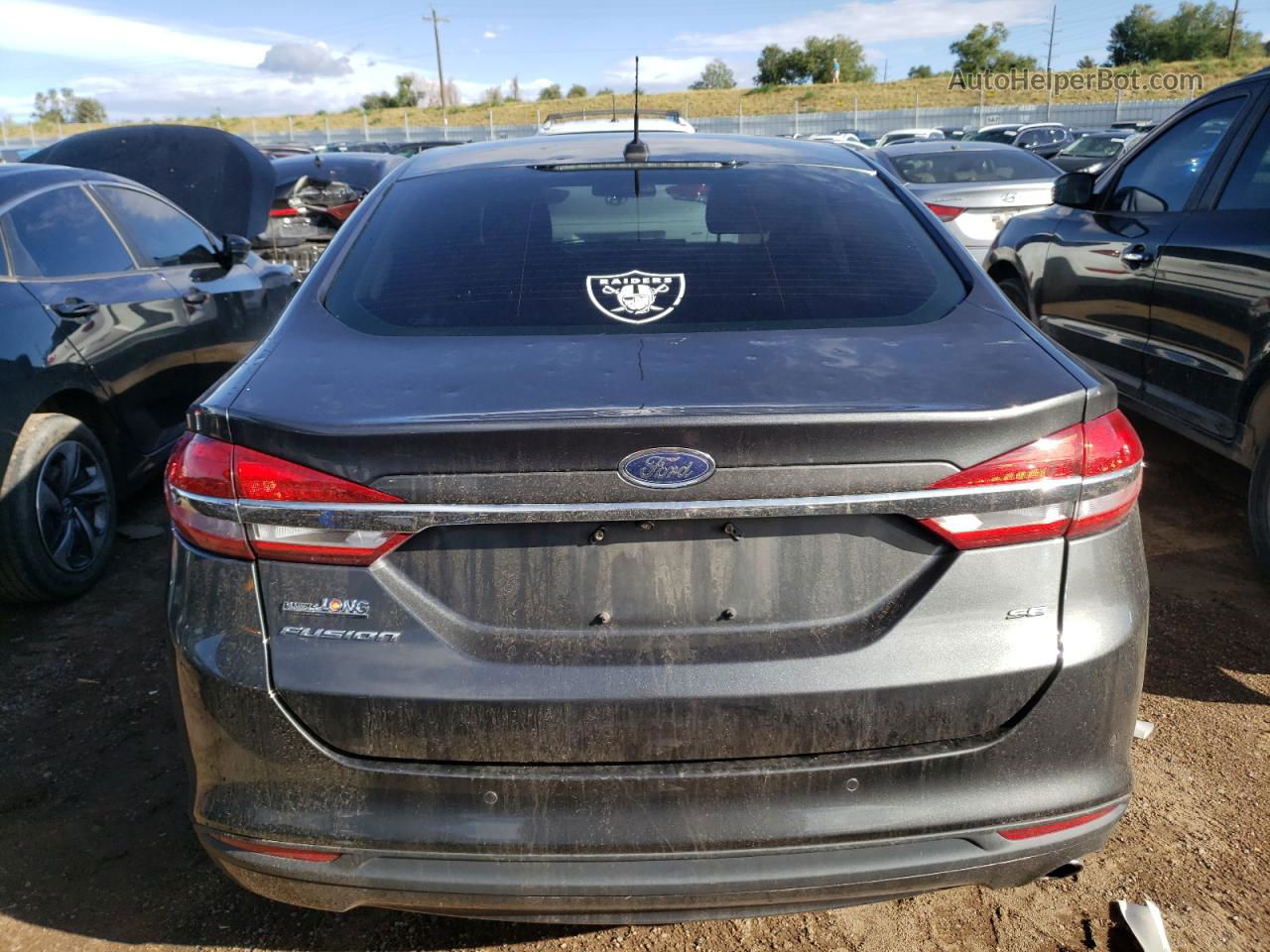 2017 Ford Fusion Se Gray vin: 3FA6P0H71HR168285