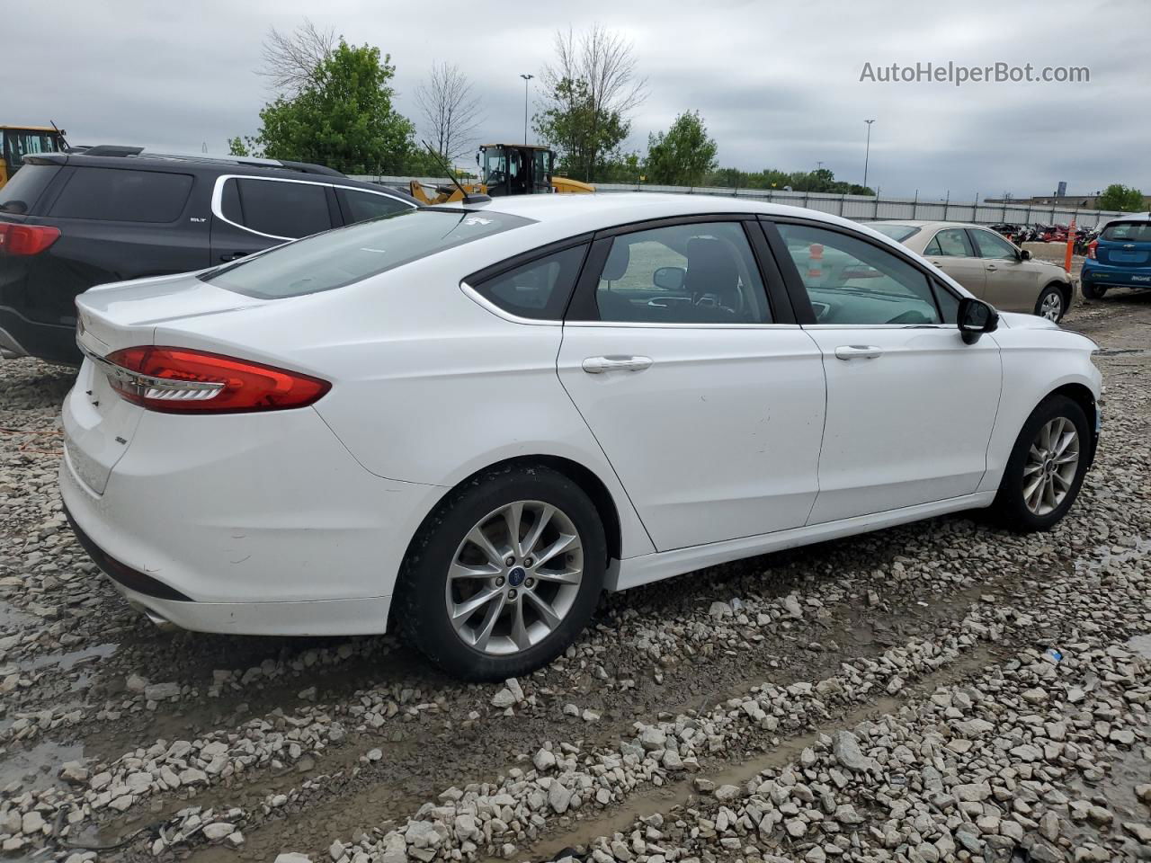 2017 Ford Fusion Se White vin: 3FA6P0H71HR212933