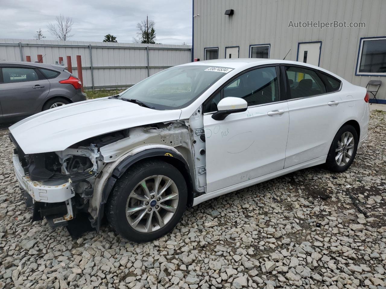 2017 Ford Fusion Se White vin: 3FA6P0H71HR212933