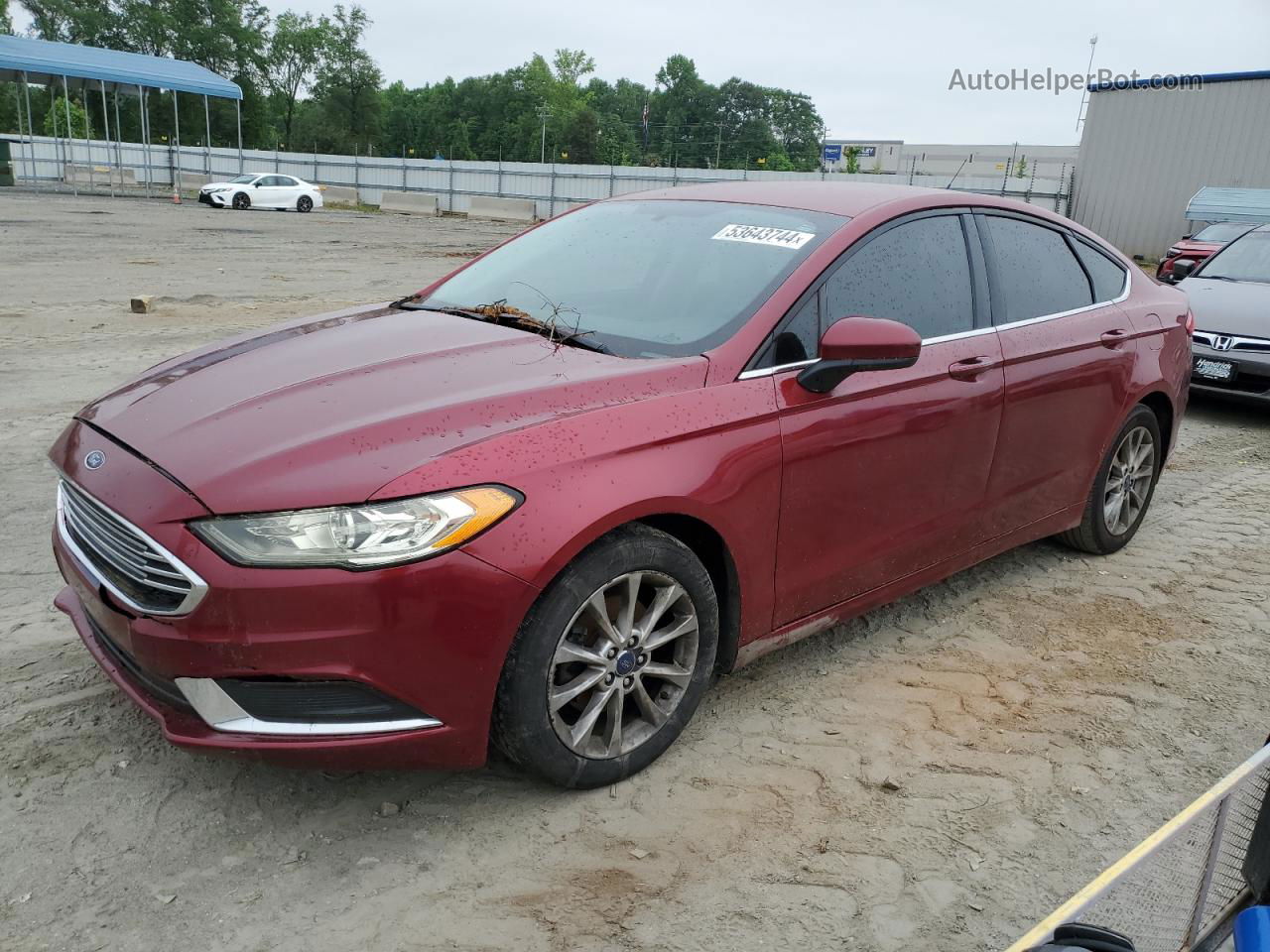 2017 Ford Fusion Se Red vin: 3FA6P0H71HR219297