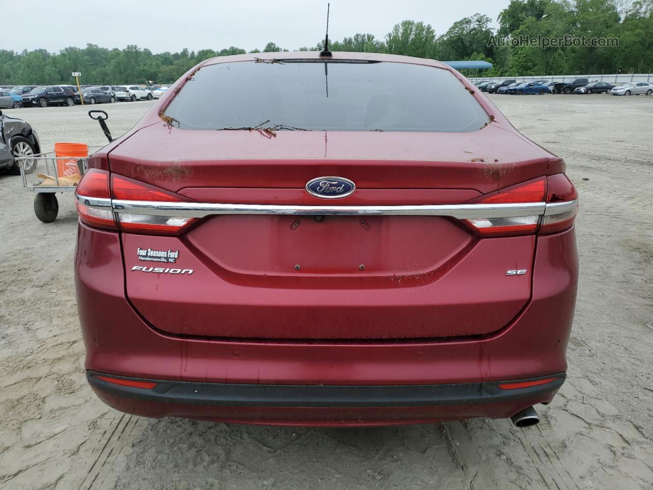 2017 Ford Fusion Se Red vin: 3FA6P0H71HR219297