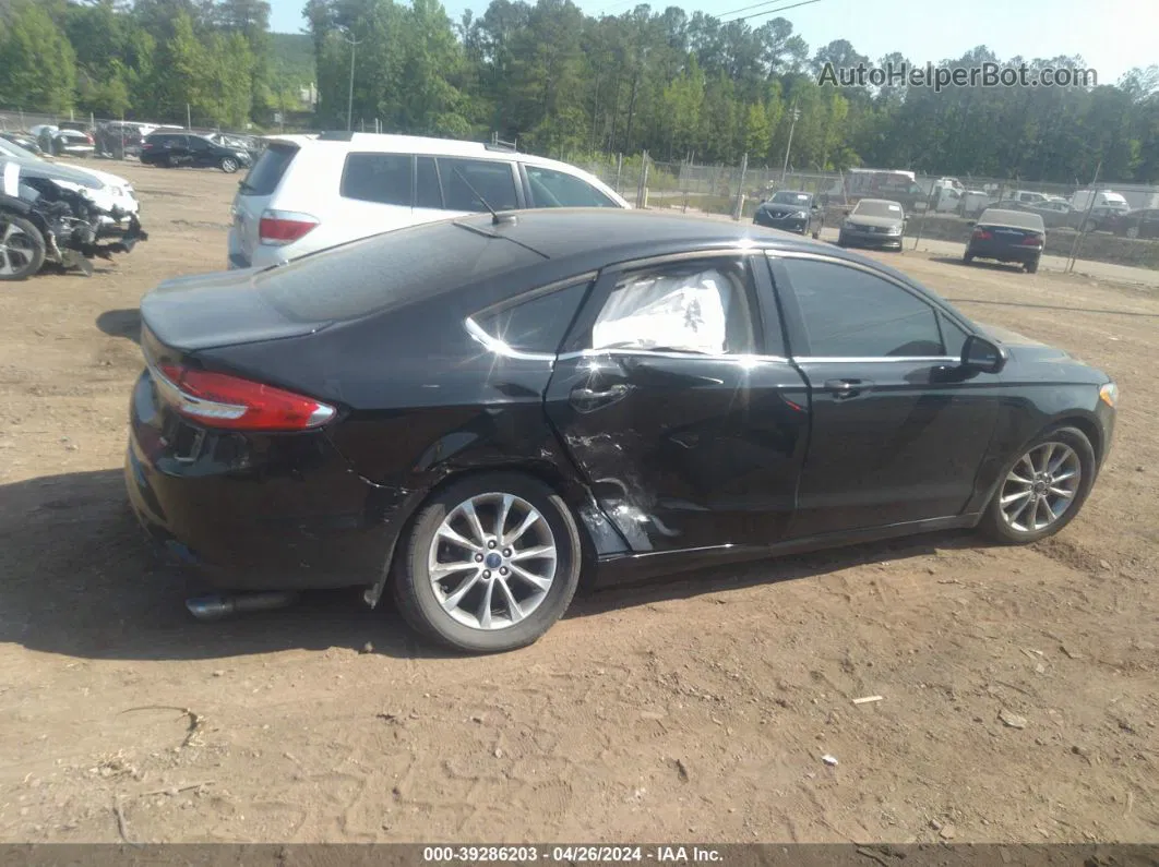 2017 Ford Fusion Se Black vin: 3FA6P0H71HR295330