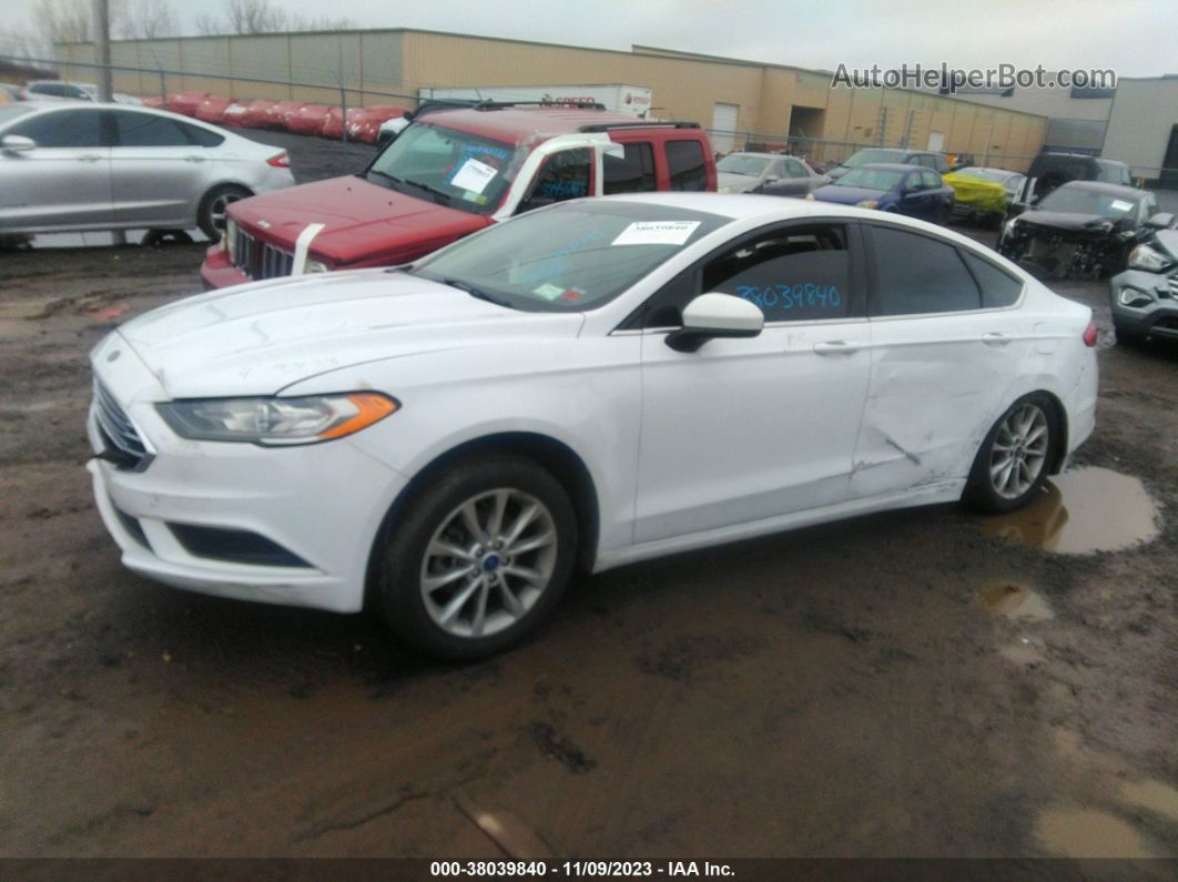 2017 Ford Fusion Se White vin: 3FA6P0H71HR351573