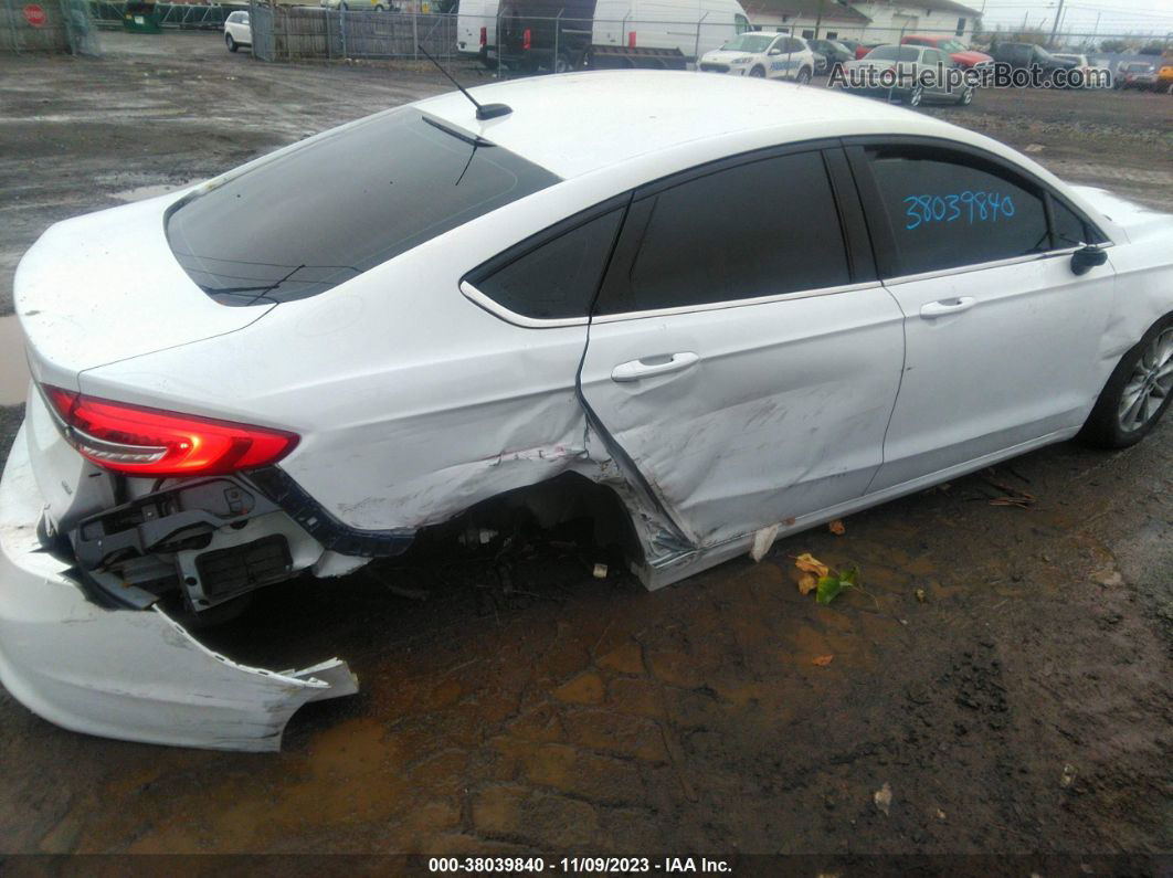 2017 Ford Fusion Se White vin: 3FA6P0H71HR351573