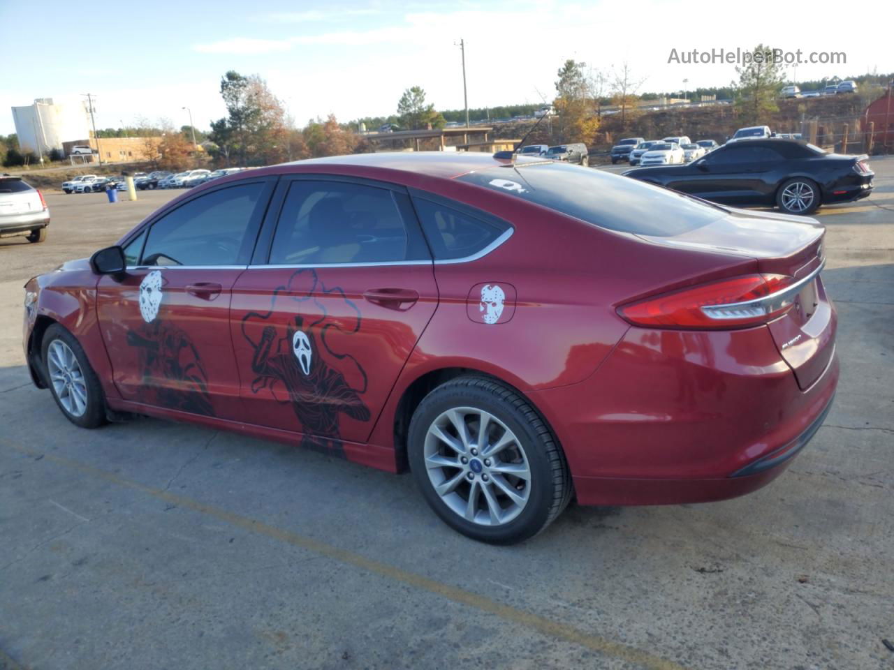 2017 Ford Fusion Se Burgundy vin: 3FA6P0H71HR402005