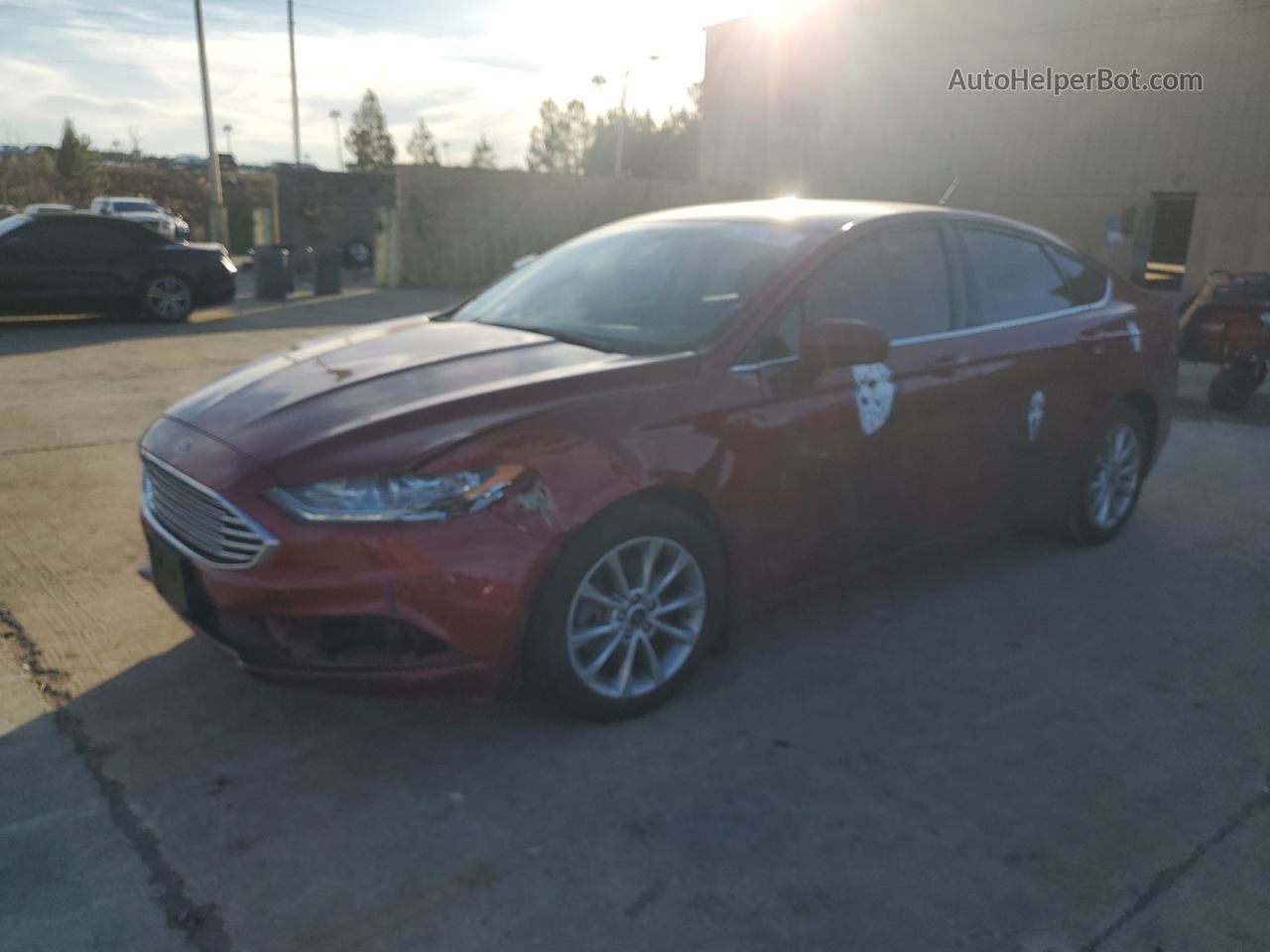 2017 Ford Fusion Se Burgundy vin: 3FA6P0H71HR402005