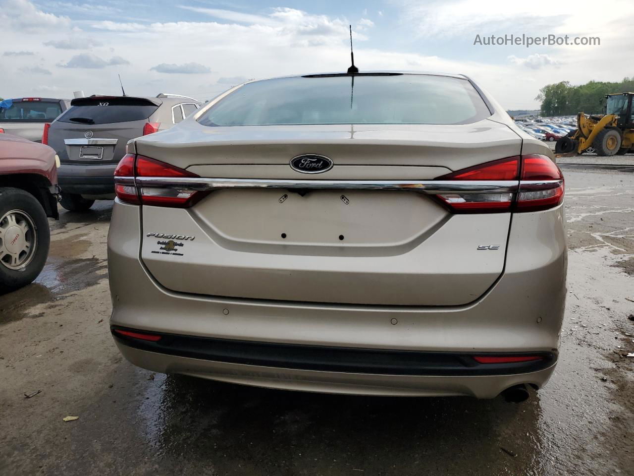 2017 Ford Fusion Se Beige vin: 3FA6P0H71HR402750