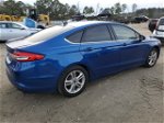 2018 Ford Fusion Se Blue vin: 3FA6P0H71JR176098