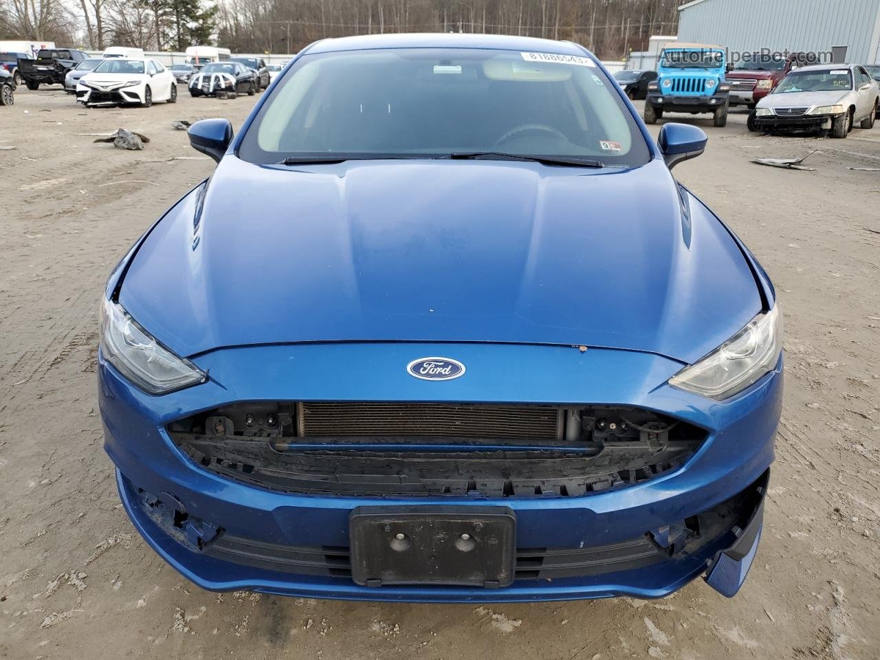 2018 Ford Fusion Se Синий vin: 3FA6P0H71JR176098