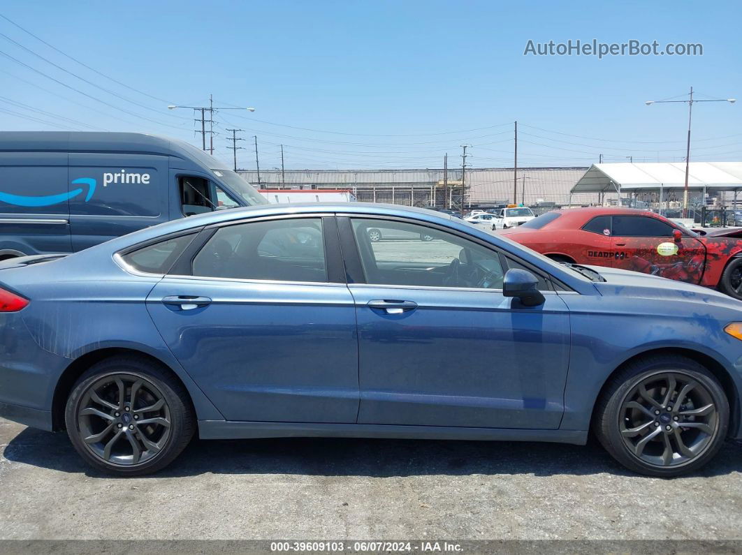 2018 Ford Fusion Se Blue vin: 3FA6P0H71JR271051