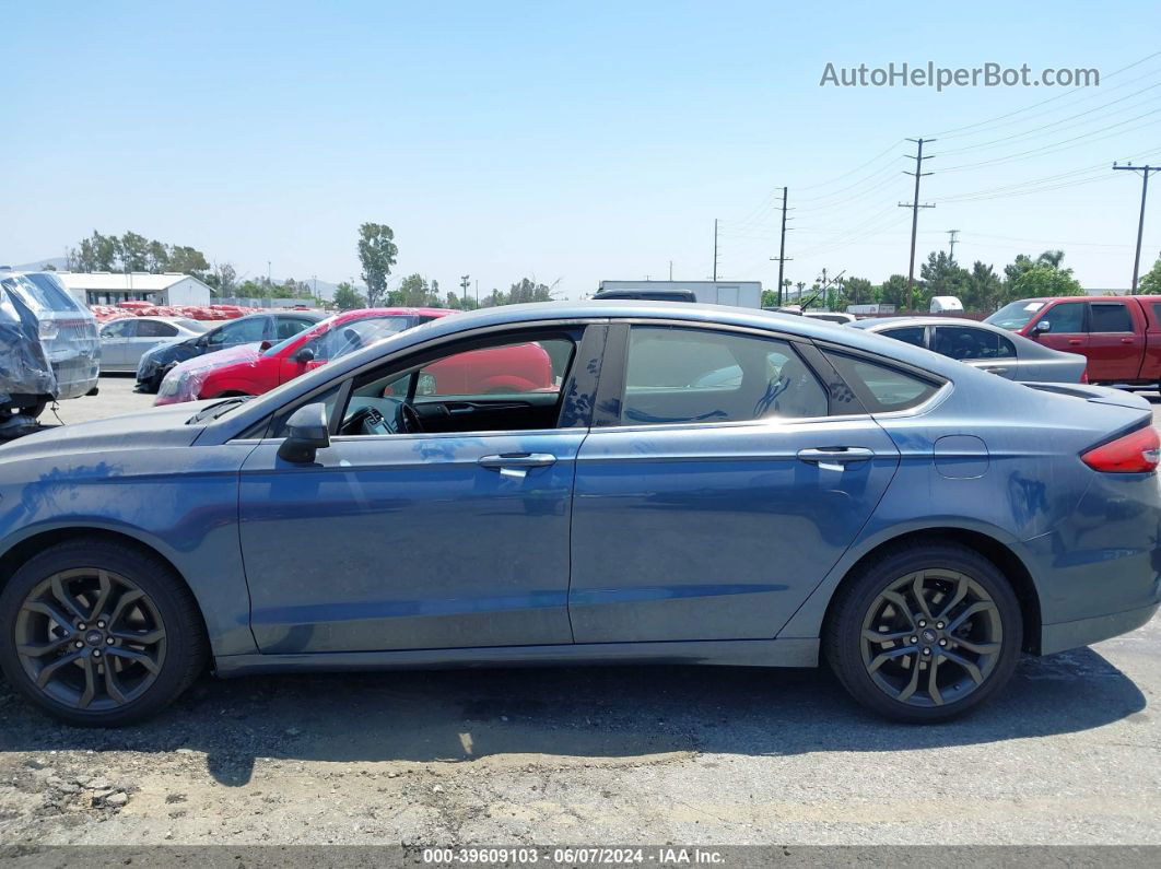 2018 Ford Fusion Se Blue vin: 3FA6P0H71JR271051