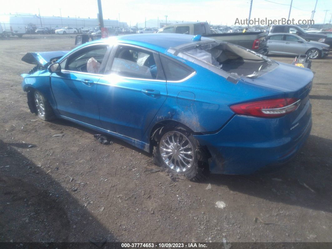 2019 Ford Fusion Se Blue vin: 3FA6P0H71KR209361