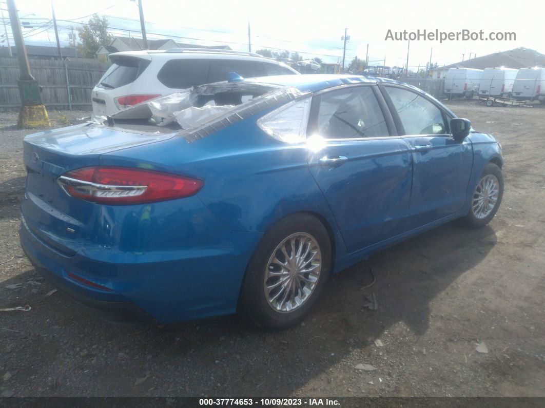 2019 Ford Fusion Se Blue vin: 3FA6P0H71KR209361