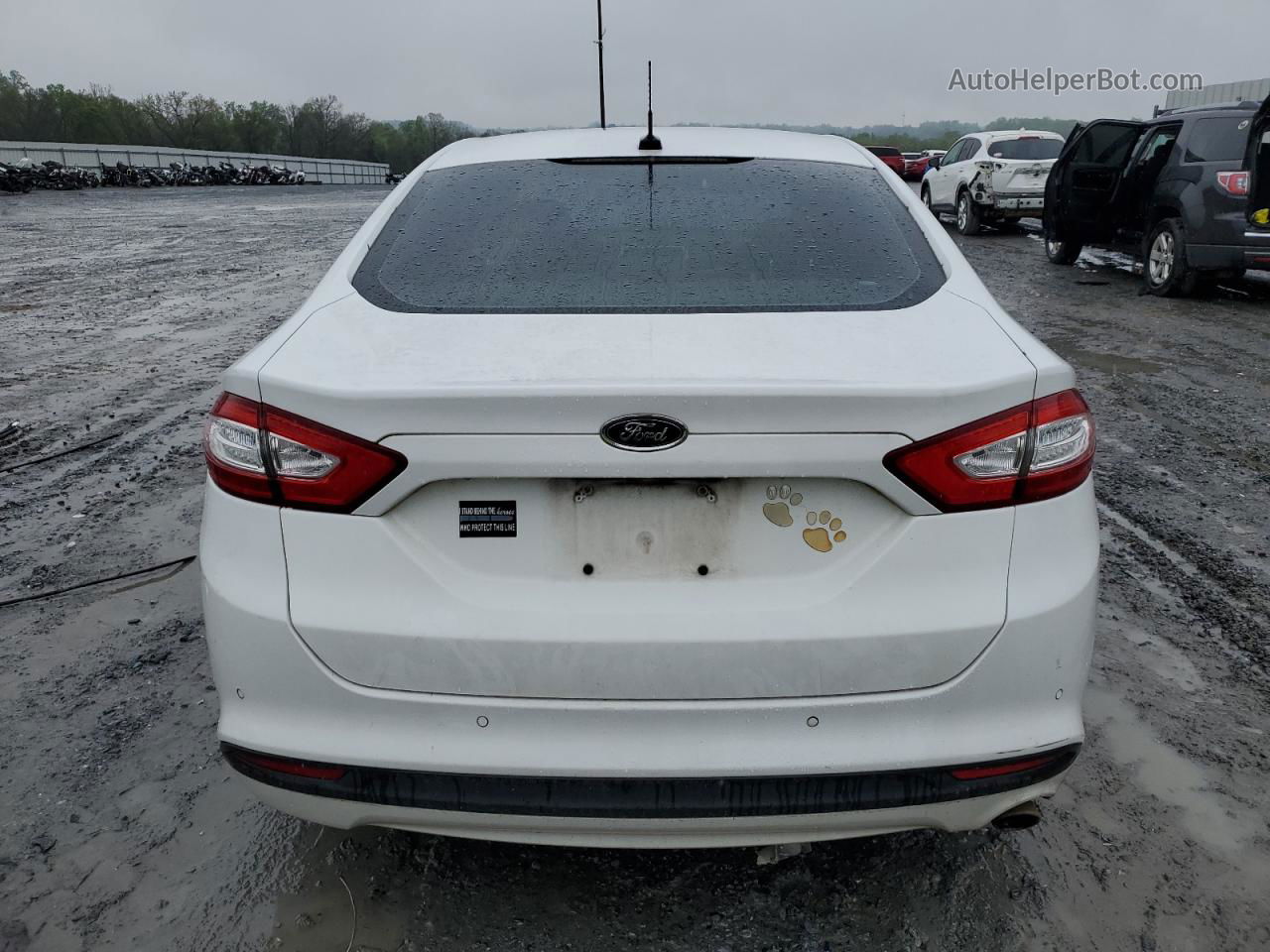 2013 Ford Fusion Se White vin: 3FA6P0H72DR105125