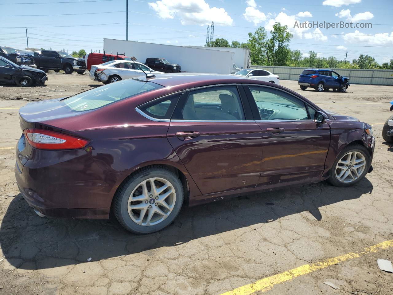 2013 Ford Fusion Se Purple vin: 3FA6P0H72DR140666