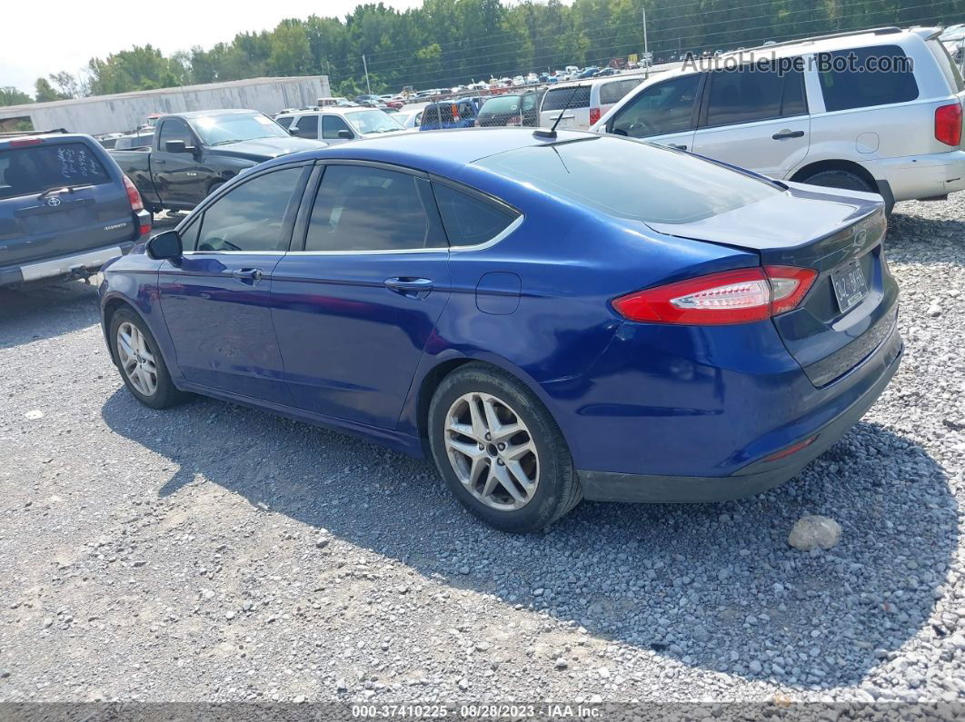 2013 Ford Fusion Se Blue vin: 3FA6P0H72DR154230