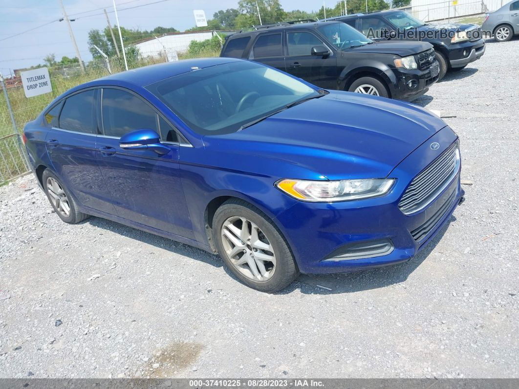 2013 Ford Fusion Se Blue vin: 3FA6P0H72DR154230