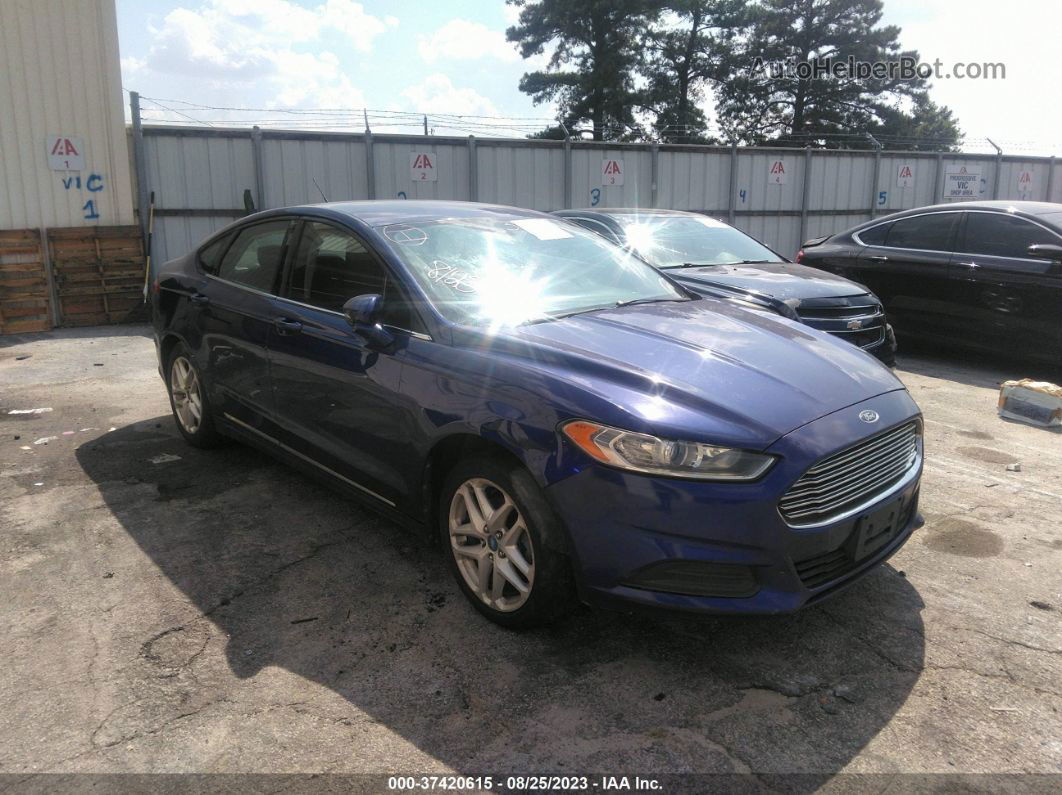 2013 Ford Fusion Se Blue vin: 3FA6P0H72DR203426