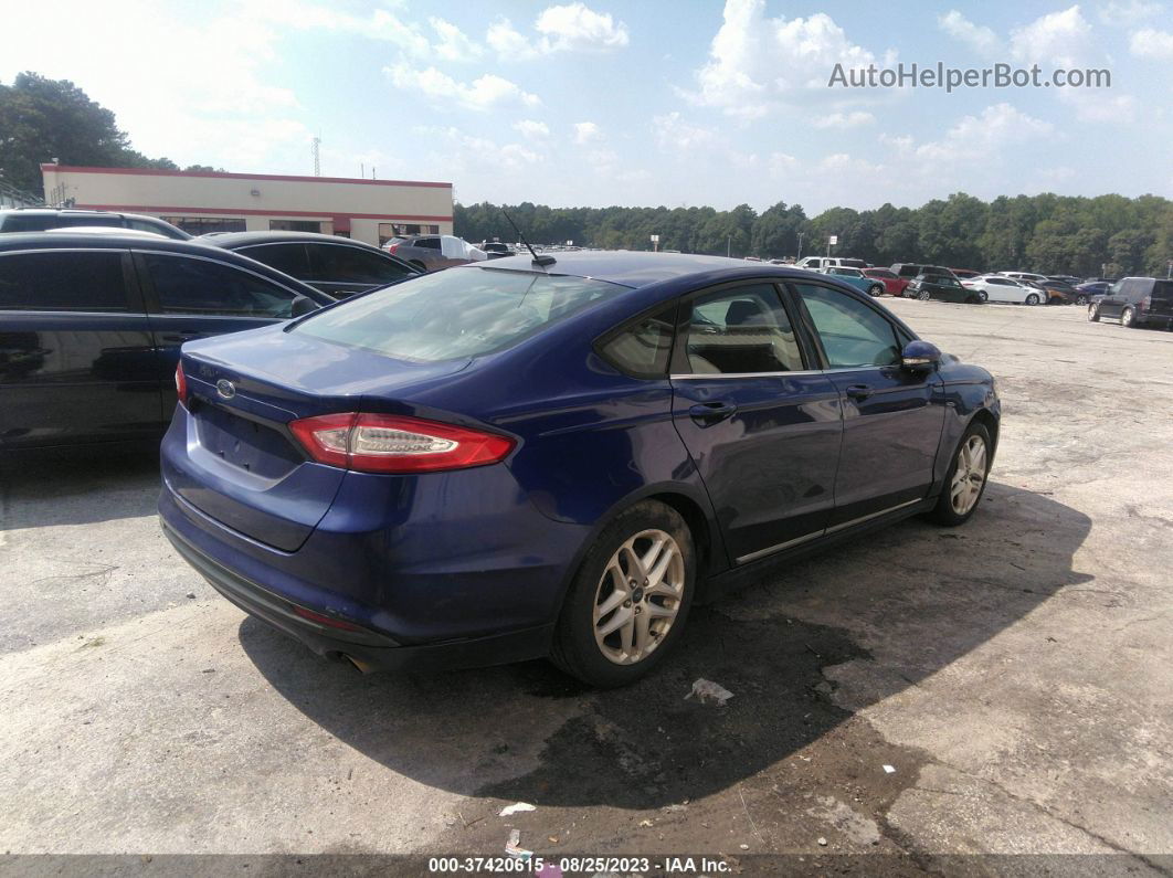 2013 Ford Fusion Se Blue vin: 3FA6P0H72DR203426