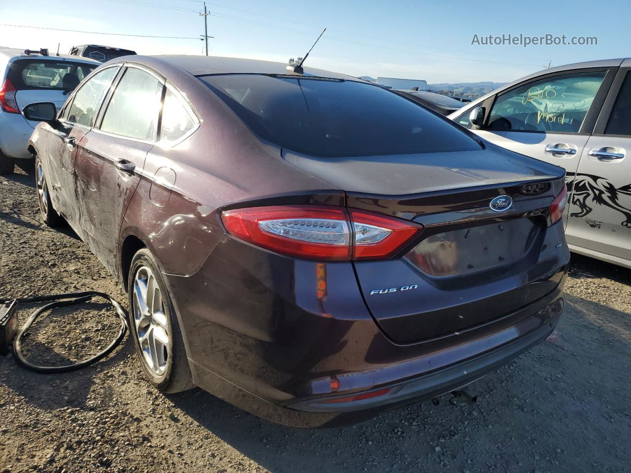 2013 Ford Fusion Se Burgundy vin: 3FA6P0H72DR243330