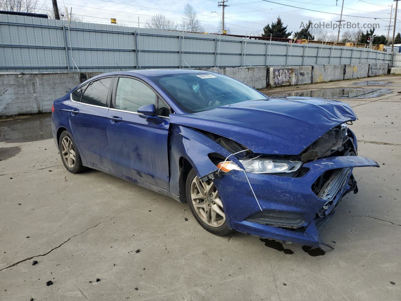 2013 Ford Fusion Se Blue vin: 3FA6P0H72DR345713