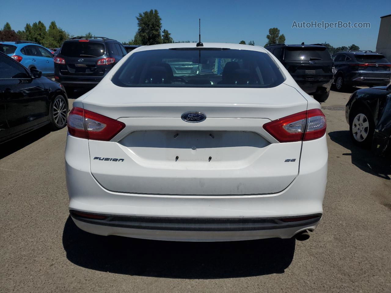 2013 Ford Fusion Se White vin: 3FA6P0H72DR363662