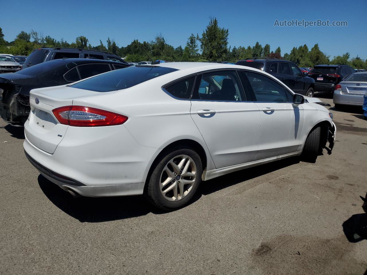 2013 Ford Fusion Se White vin: 3FA6P0H72DR363662