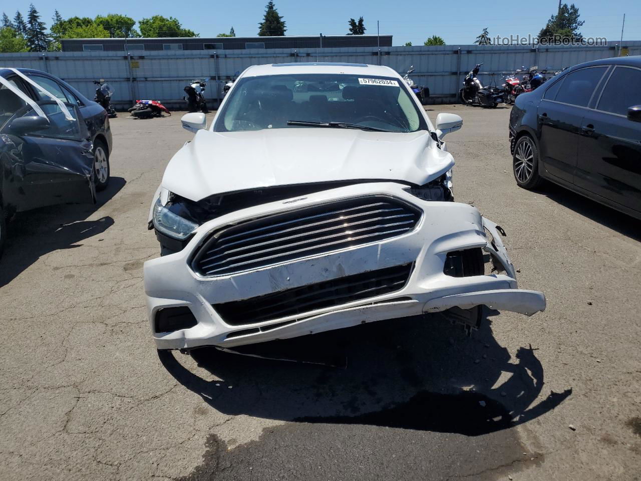 2013 Ford Fusion Se White vin: 3FA6P0H72DR363662