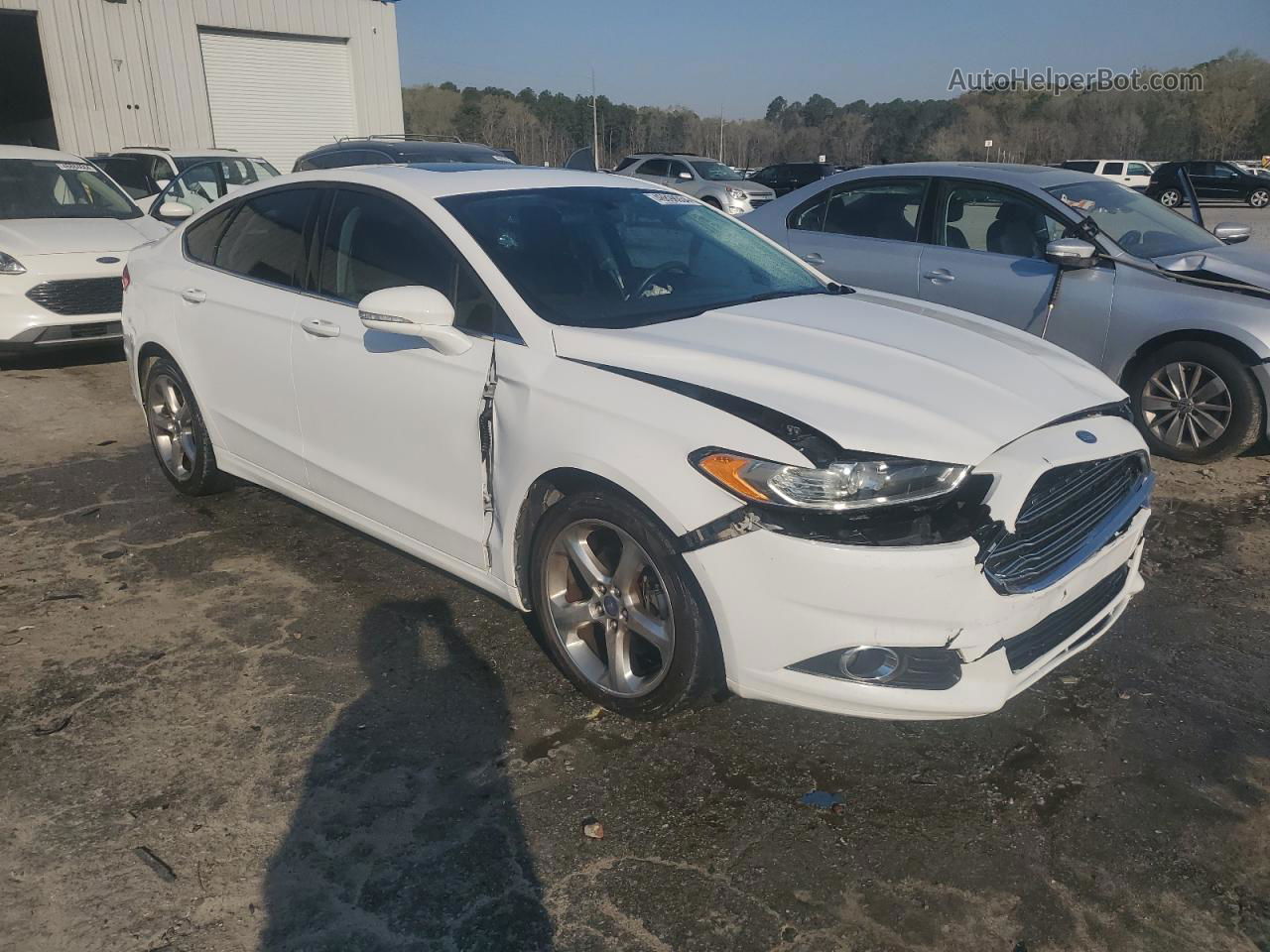 2014 Ford Fusion Se White vin: 3FA6P0H72ER163172