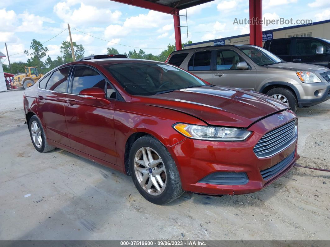 2014 Ford Fusion Se Red vin: 3FA6P0H72ER261683