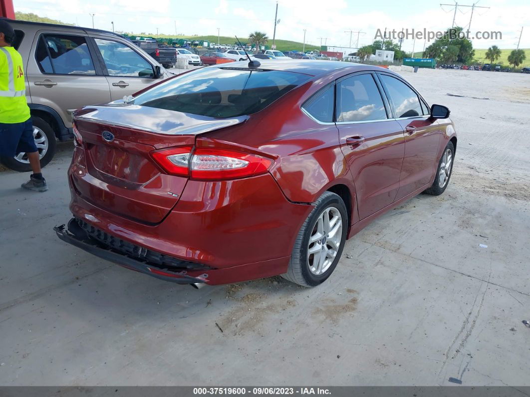 2014 Ford Fusion Se Red vin: 3FA6P0H72ER261683