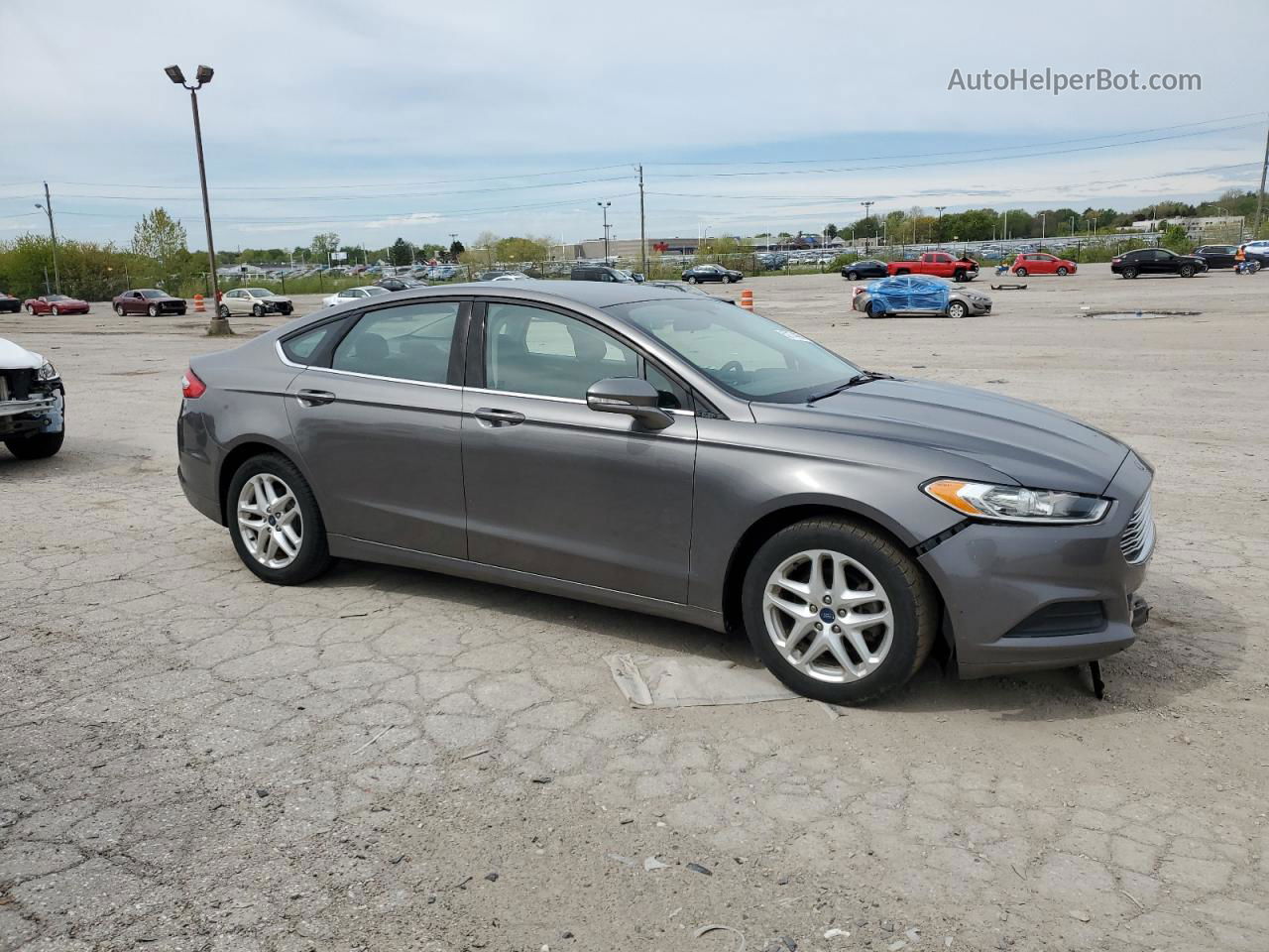 2014 Ford Fusion Se Gray vin: 3FA6P0H72ER262834